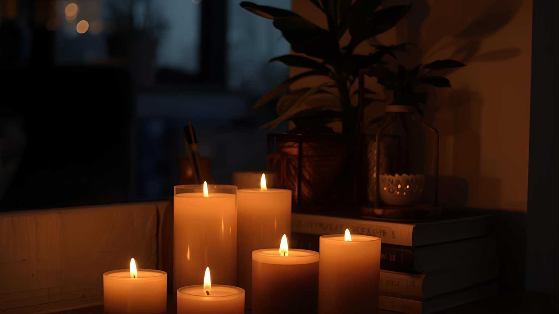 Teplo domova ve světle svíčky